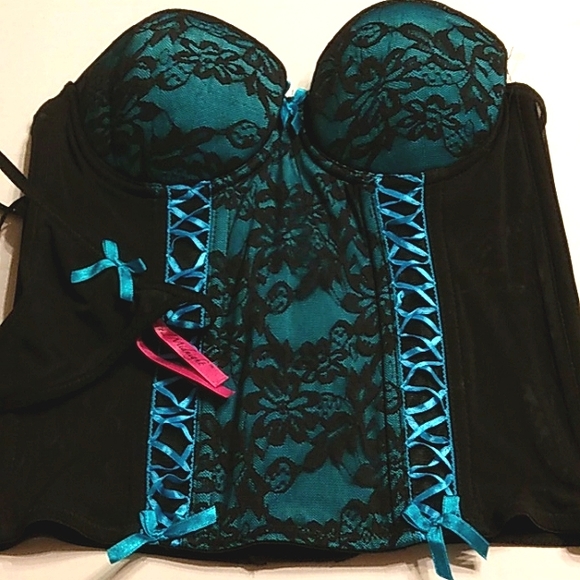 NWT Sexy lingerie Bustier G-String Push-up 2 piece Set *Small - Picture 4 of 11